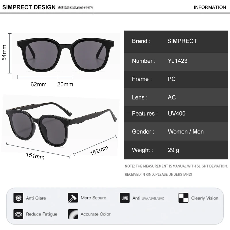 

SIMPRECT Square Sunglasses Women 2020 Fashion Brand Designer Hip Hop Fluorescence Sun Glasses Men Vintage UV400 Shades For Women