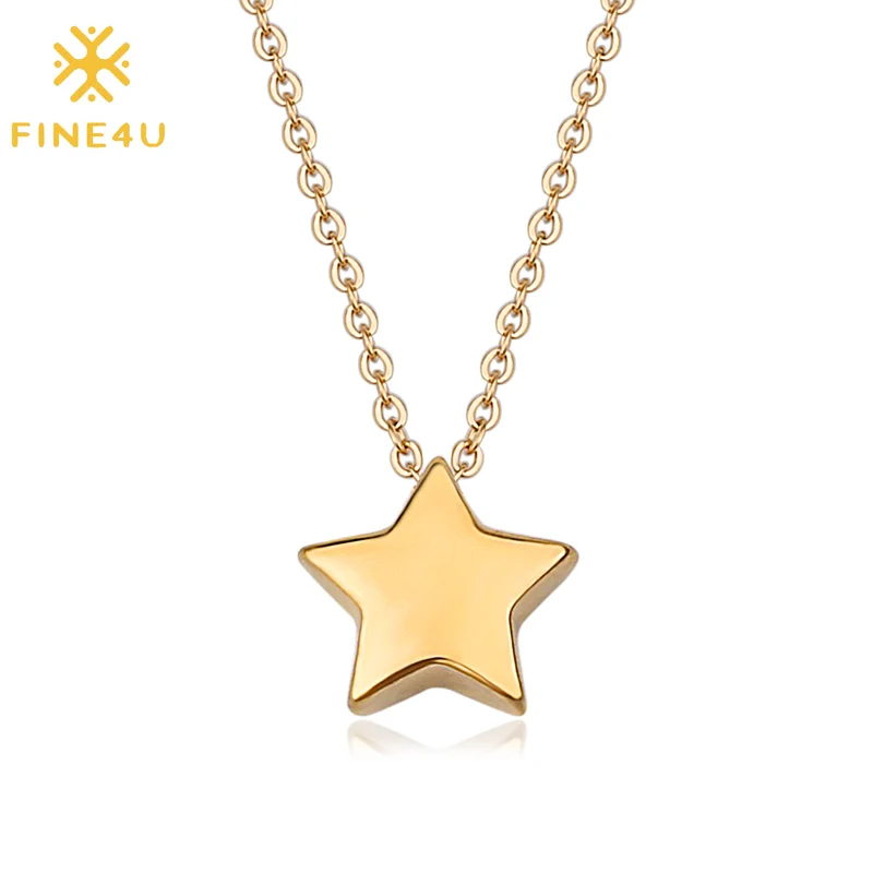 Ожерелье-чокер из нержавеющей стали FINE4U N532 для женщин и девушек | Украшения