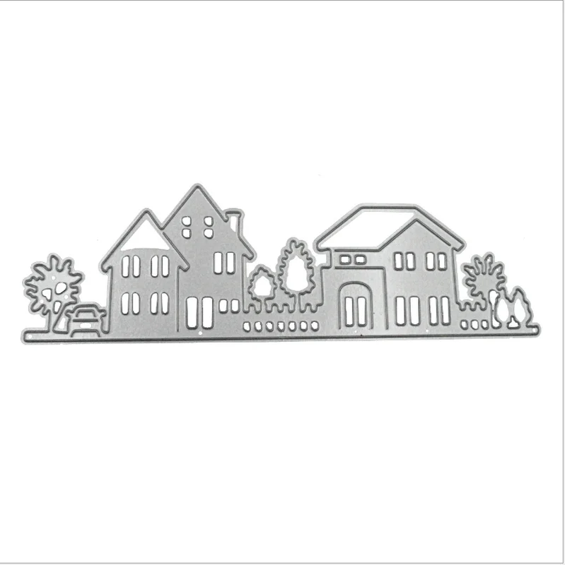 Металлические режущие штампы для рождественского дома скрапбукинга