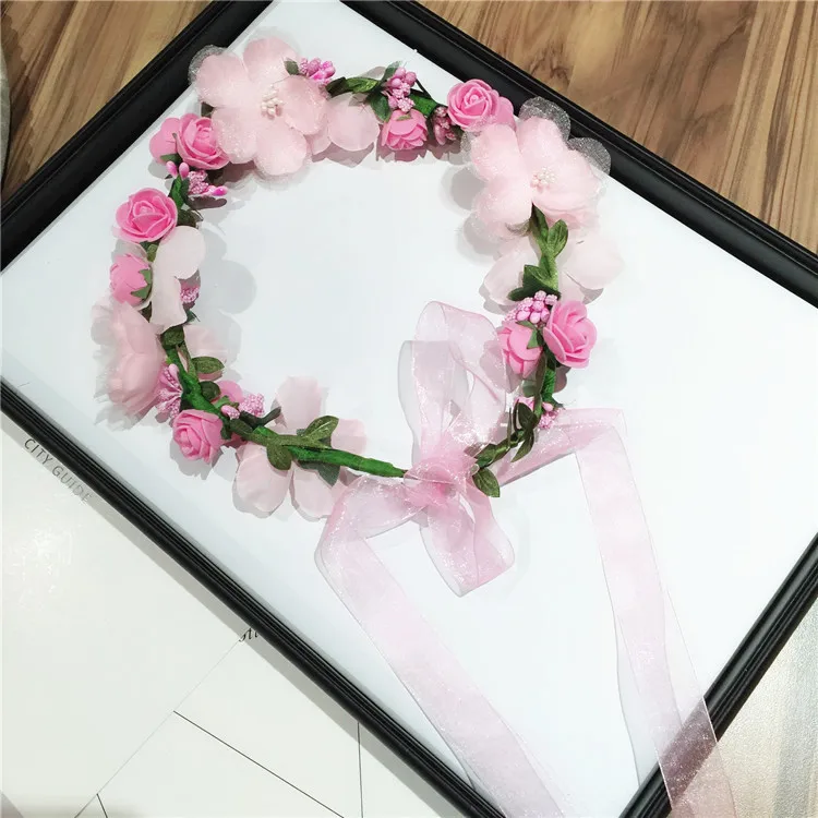 Свадебный веночек пляжная одежда с цветком Повязка на голову Цветочная