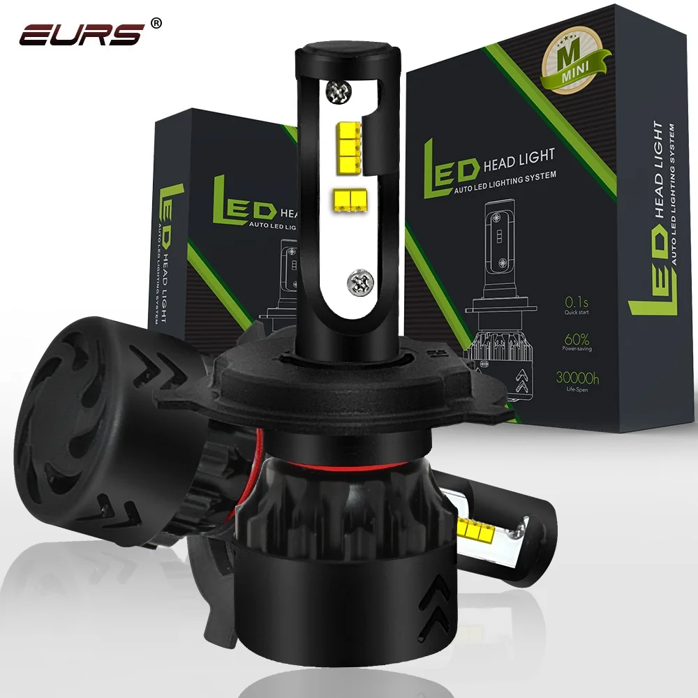 EURS 2018 новый дизайн супер яркие 2 шт. Автомобильные фары 80 Вт H1 H4 H7 9005 9006