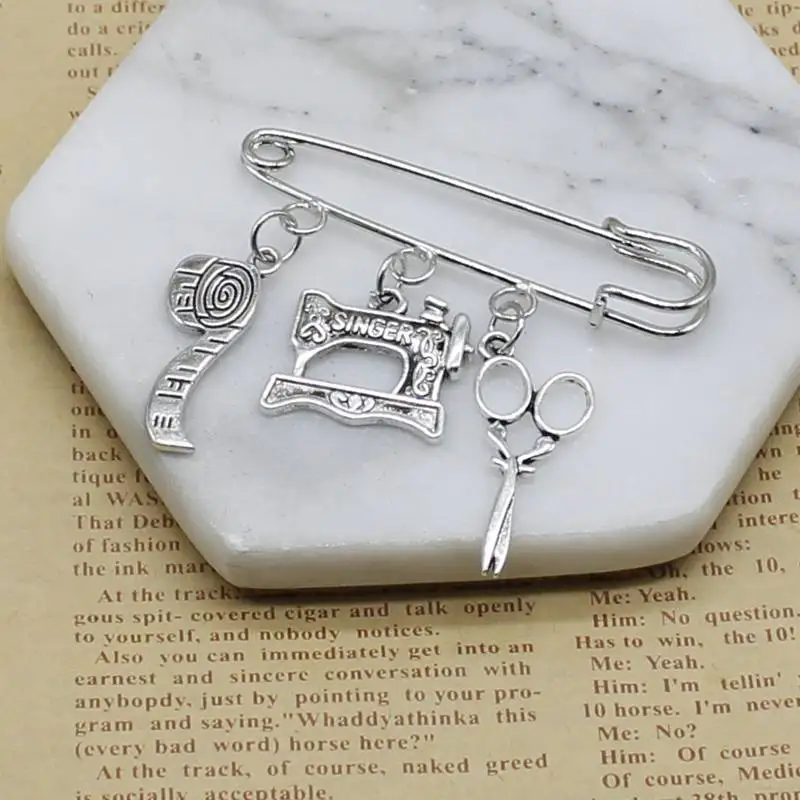 Модные дизайнерские украшения брошь в виде швейной машины портной элегантный