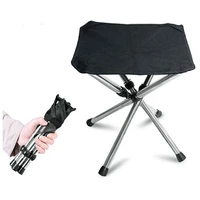 foldable chair outdoor camping fishing seat chair lightweight folding stool with storage bag portable mini hiking travel chair