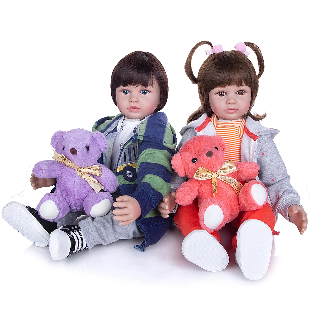 Куклы KUKADOLL 24 дюйма куклы для новорожденных близнецов тканевые Мягкие