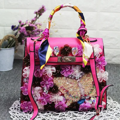 Rose 28cmx22cmx11cm Женские сумки-мессенджеры с цветами, роскошные женские сумки-мессенджеры с бабочкой, сумки с блестками, розовые сумки для невесты, свадебные вечерние сумки - Цвет: Rose 28cmx22cmx11cm