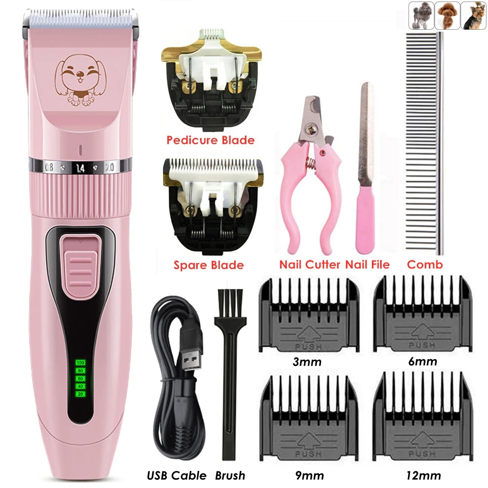 NEW2022 Electrical Pet Clipper Professional Grooming Kit Rechargeable Pet Cat Dog Hair Trimmer Shaver Set Animals Hair Cutting