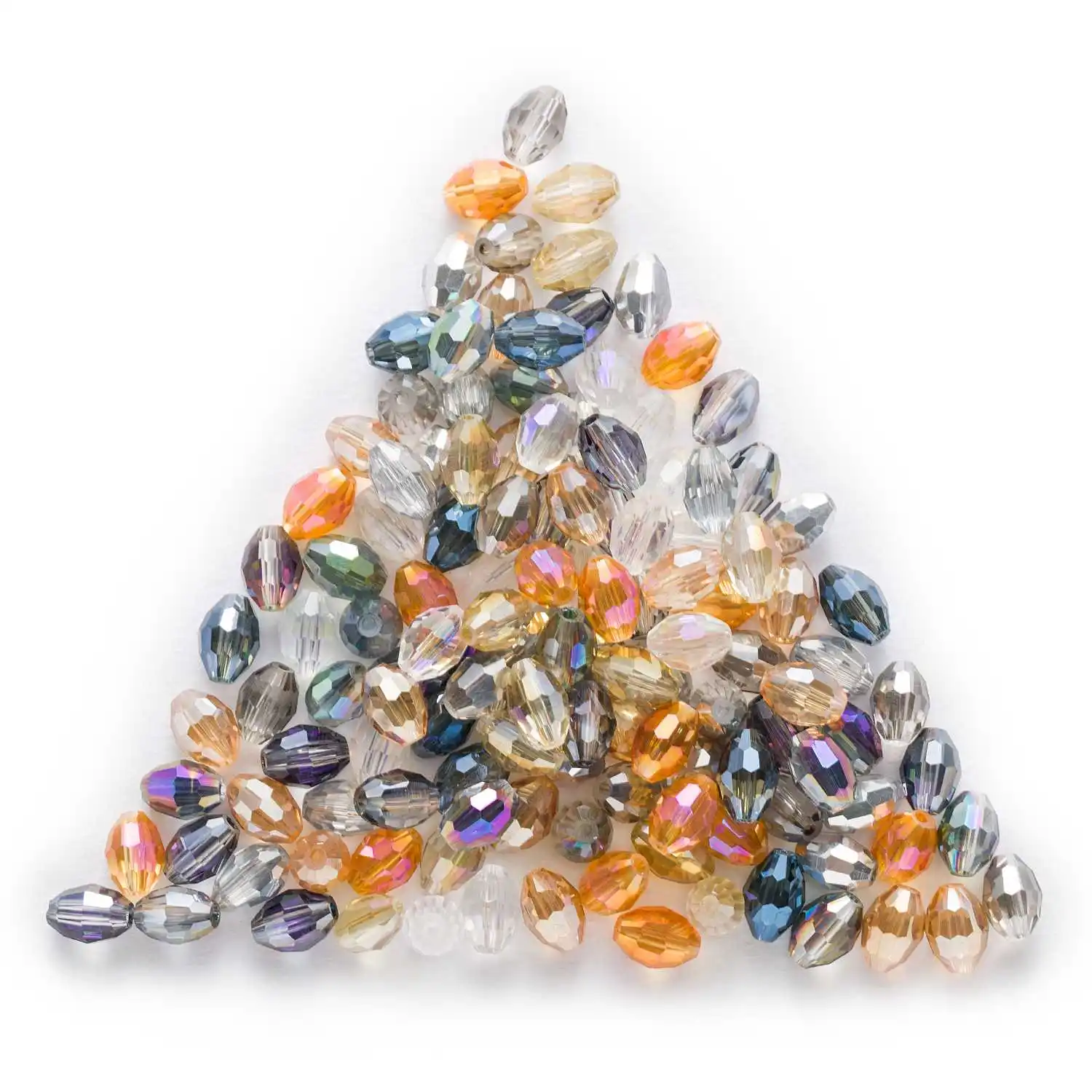 50 шт Овальные граненые Хрустальные стеклянные бусины для изготовления ювелирных