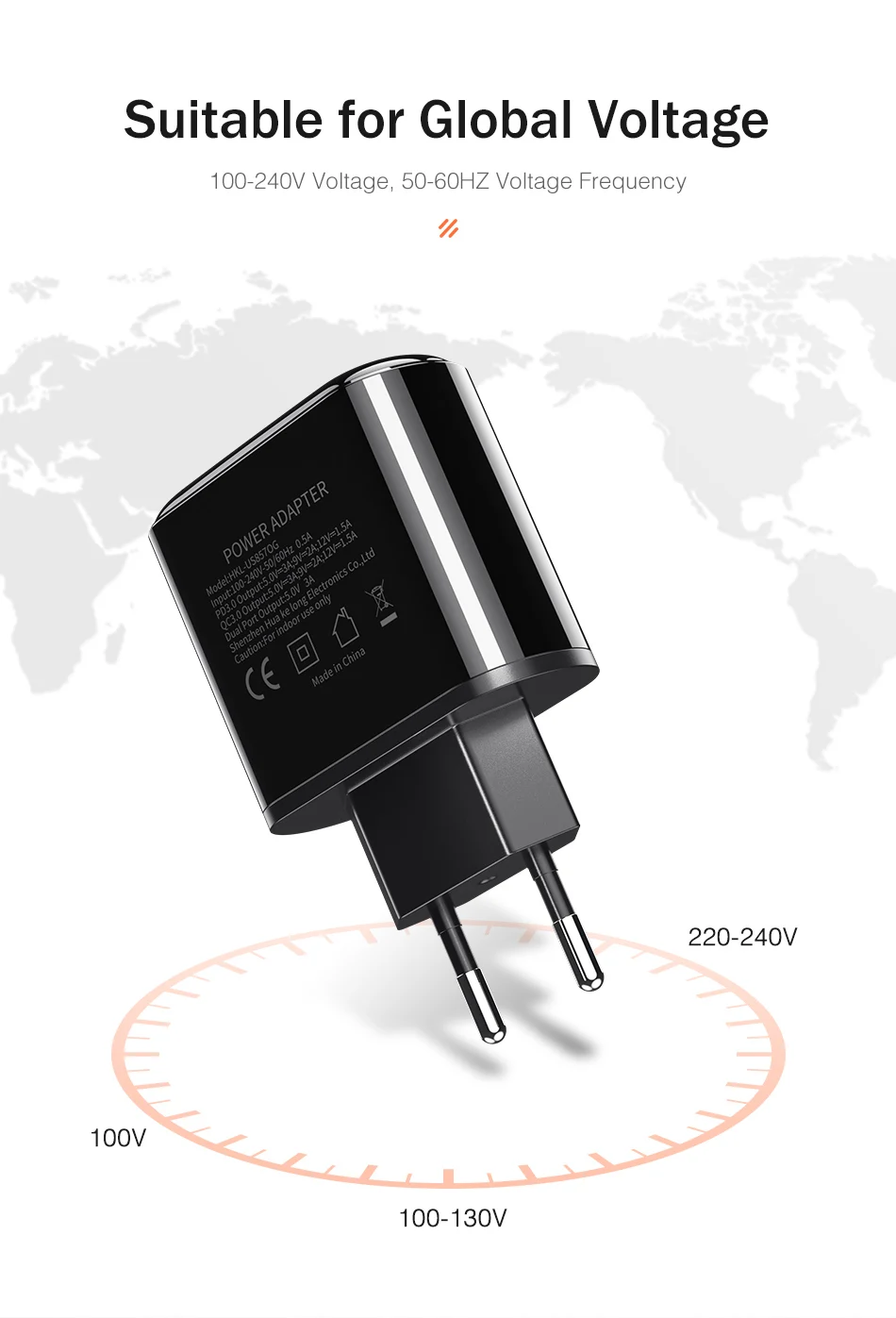 YKZ 18 Вт Быстрая зарядка 3,0 USB зарядное устройство светодиодный дисплей QC3.0 QC Тип C PD Быстрая зарядка путешествия настенное зарядное устройство для iPhone X 8 samsung S10