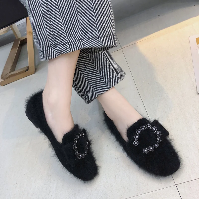 

Flip Fur Sandals Elastic Band Female Shoe Black Shoes For Women All-Match Strappy Heels 2020 Women's Flip-flops Slip-on Ladies