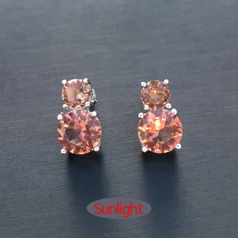 Женские серьги из серебра 925 пробы с зултанитом|Серьги-гвоздики| |