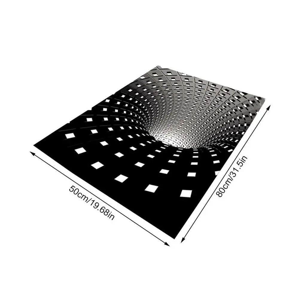 

3D Carpet Luxury Carpet Floor Mat Illusion Mat Spiral Rectangle 3D Carpet Geometric Floor Pad For Living Room Bedroom Decoration