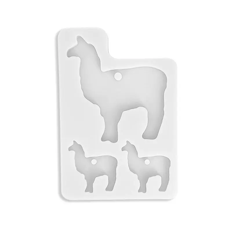 

Alpaca Family Animal KeychainTortoise Cow Dinosaur Resin Silicone Mold Art Craft F3MF