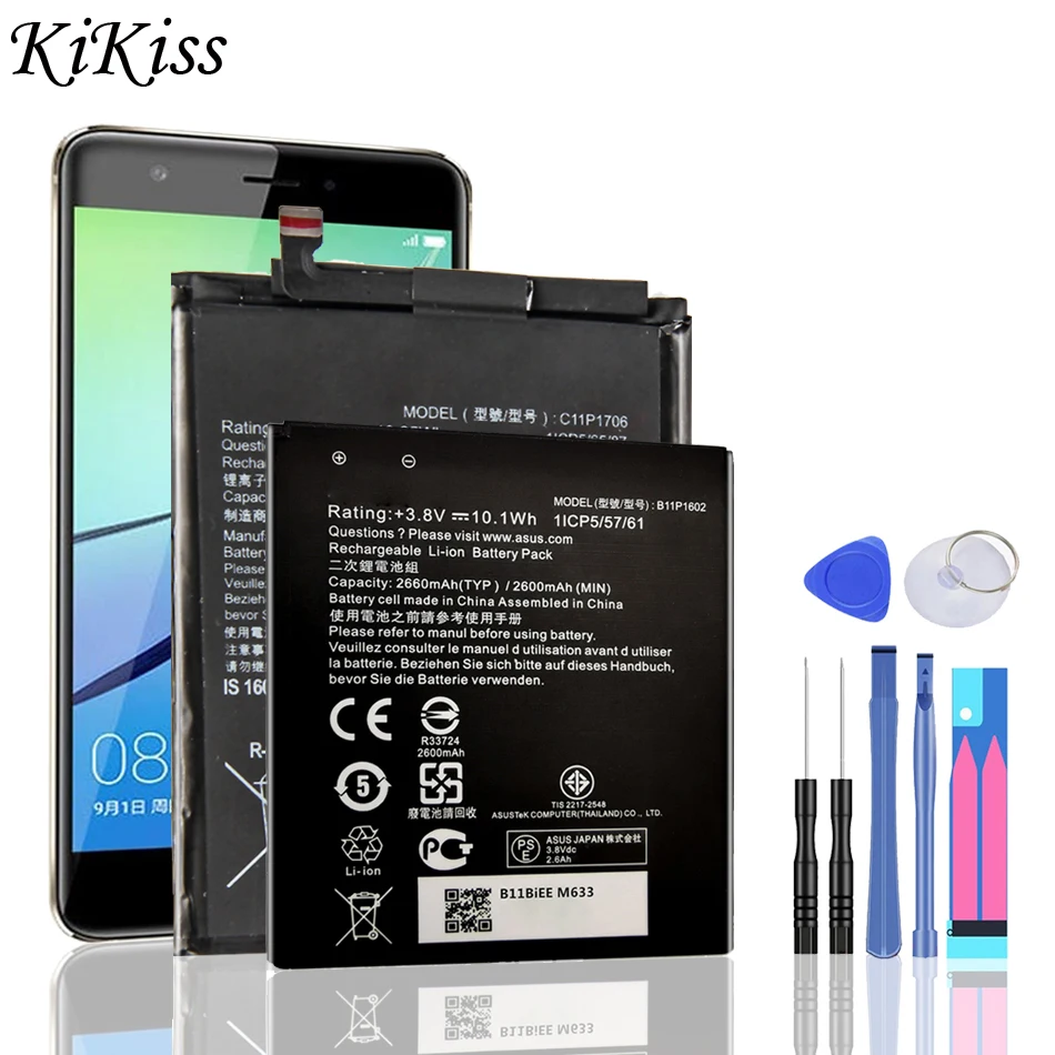 

Батарея C11P1601 C11P1424 C11P1324 C11P1428 C11P1611 для ASUS ZenFone 2 3 3S Laser Max Deluxe ZenFone3 ZE520KL батарея для сотового телефона