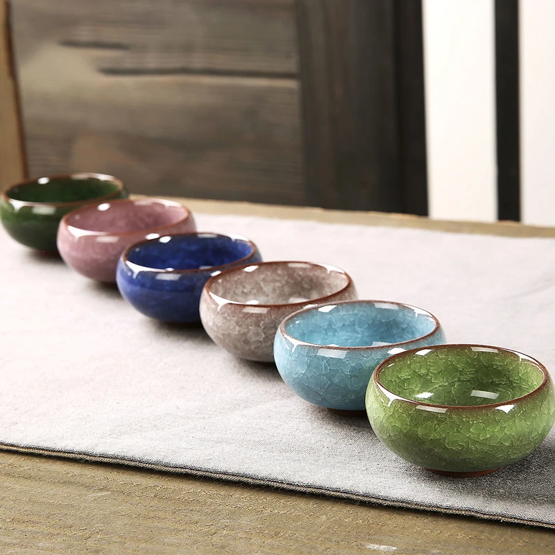 

Высококачественная термостойкая разноцветная кружка для чая с трещинами и льдом, керамический чайный набор из китайской глины, подарочный ...