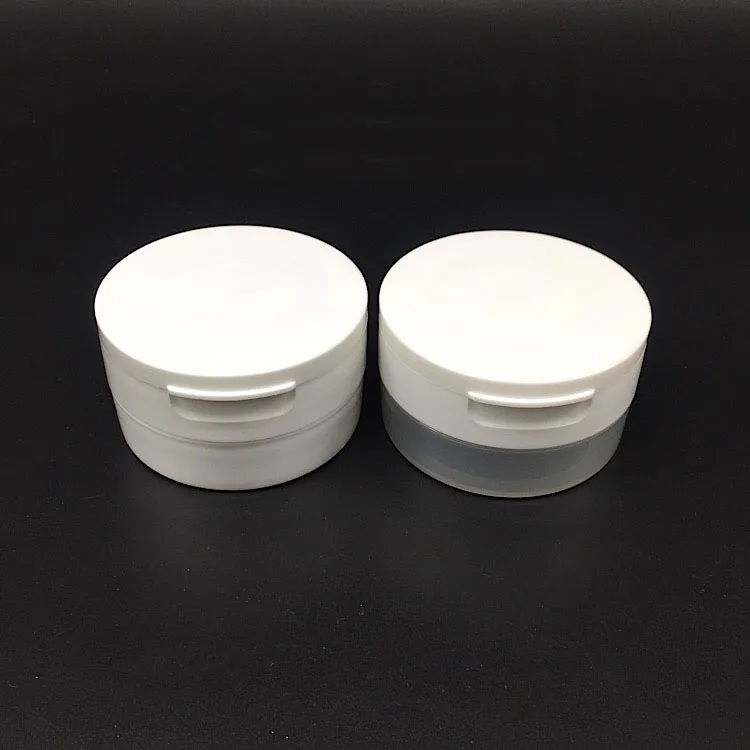 Пластиковая банка/горшок/бутылка 50 г Оловянная с откидной крышкой для