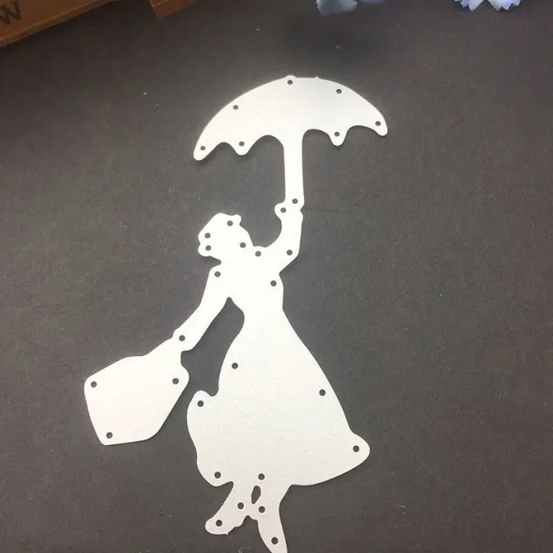 

Umbrella Girl Metal Cutting Dies Stencil DIY Scrapbooking Album Stamp Paper Card Embossing Decor Craft