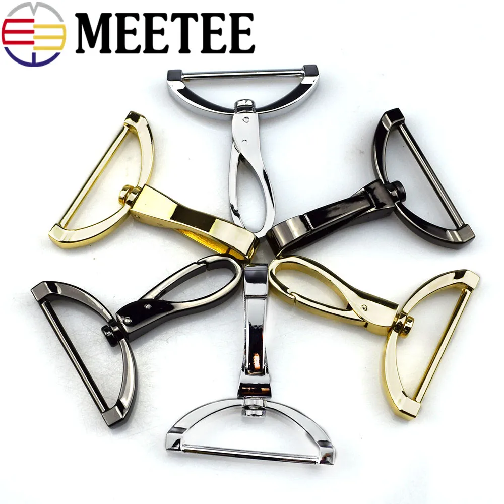 Meetee 4 шт. id38мм металлические сумки для багажа застежка тесьма крюк сумка ремень