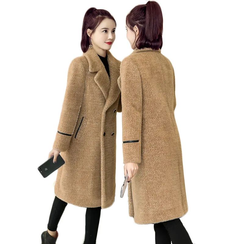 Youth Clothing for Female Fur Coat Winter Parkas Elegant Women Blazer Imitation Mink Cashmere Warm Jacket Factory Outlet 1971