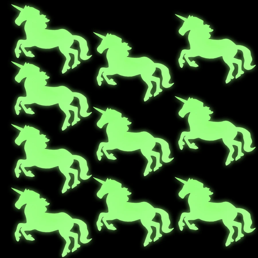 Светящийся стикер в виде единорога забавная наклейка для детского инструмента