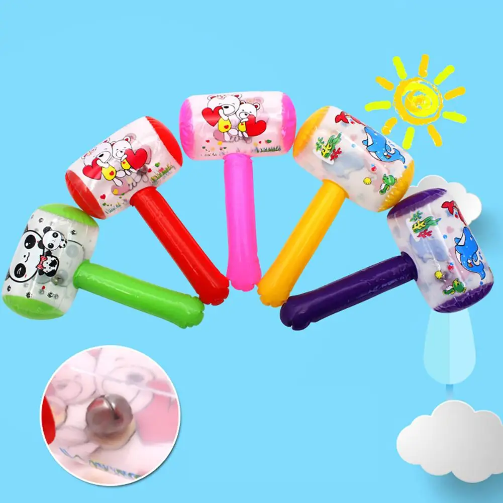 

New Hot Cute Cartoon Inflatable Hammer Air Hammer With Kids Children Blow Up Noise Maker Toys Color Random