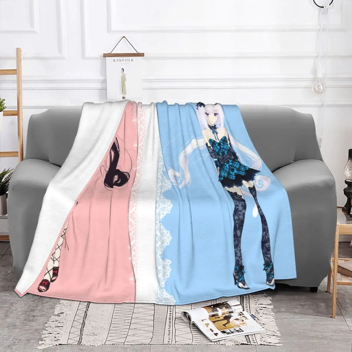 Одеяло в стиле аниме Nekopara s Chocola ванильное сексуальное для девушек пушистое