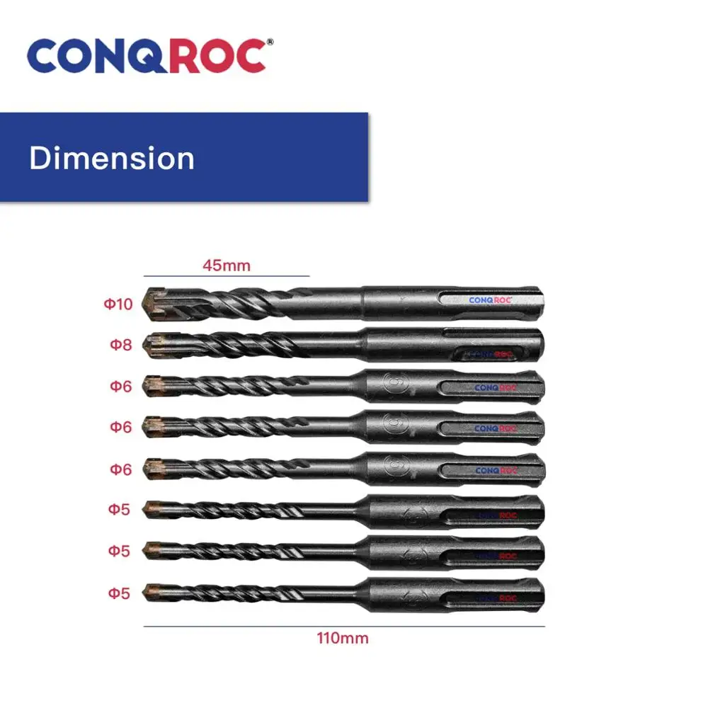 8 шт. 110 мм SDS Plus хвостовик для кладки сверла набор крестообразных твердосплавных