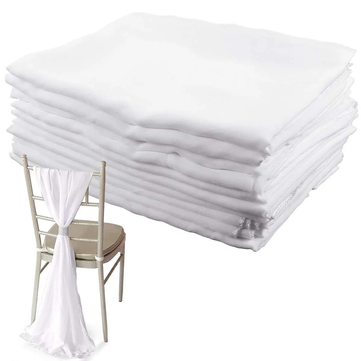 100 шт. шифоновые украшения для стула Chiavari|Чехлы на стулья| |