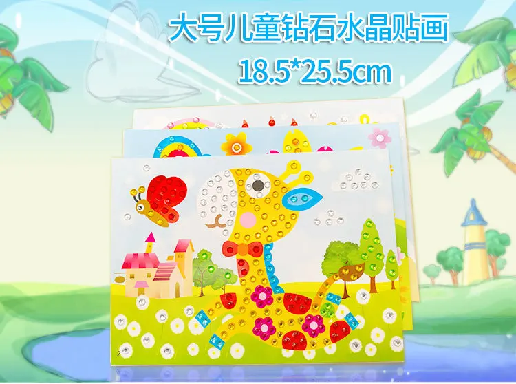 Детский сад много художественных ремесел diy игрушки мультфильм Алмазная наклейка Кристалл Головоломка ремесла дети для детских игрушек Забавный подарок для девочек/мальчиков