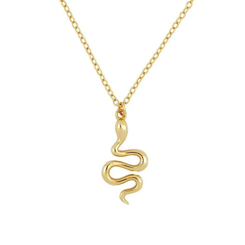 

1pcs Snake Necklace Pendants Gold Silver Color Necklaces For Women Clavicle Chain Party Jewelry Gift