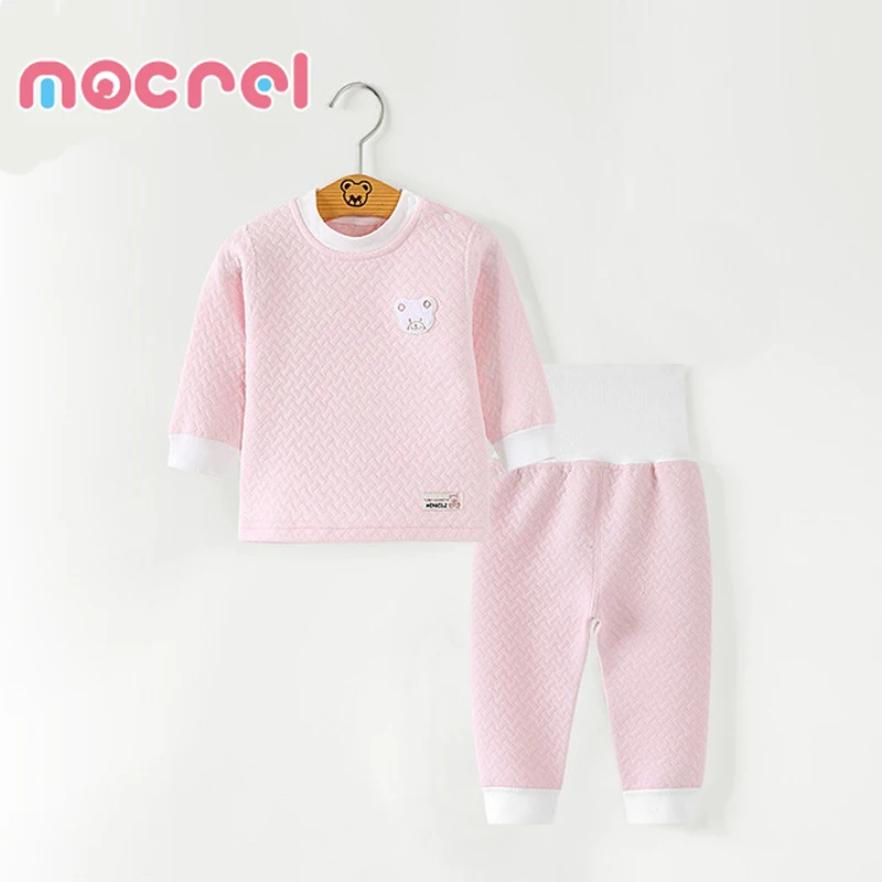 

Детское нижнее белье, костюмы из чистого хлопка на весну и осень-зиму, хлопковые Пижамные комплекты, полная одежда для маленьких девочек и м...