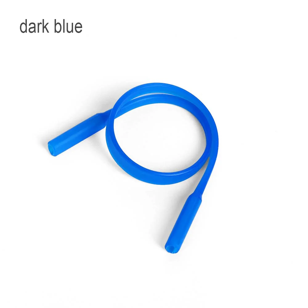 2-dark blue 1 шт., силиконовые очки на цепочке, спортивный дайвинг, водонепроницаемый ремешок, спортивные очки, солнцезащитные очки, держатель шнура, для детей, взрослых, аксессуары для очков - Цвет: 2-dark blue