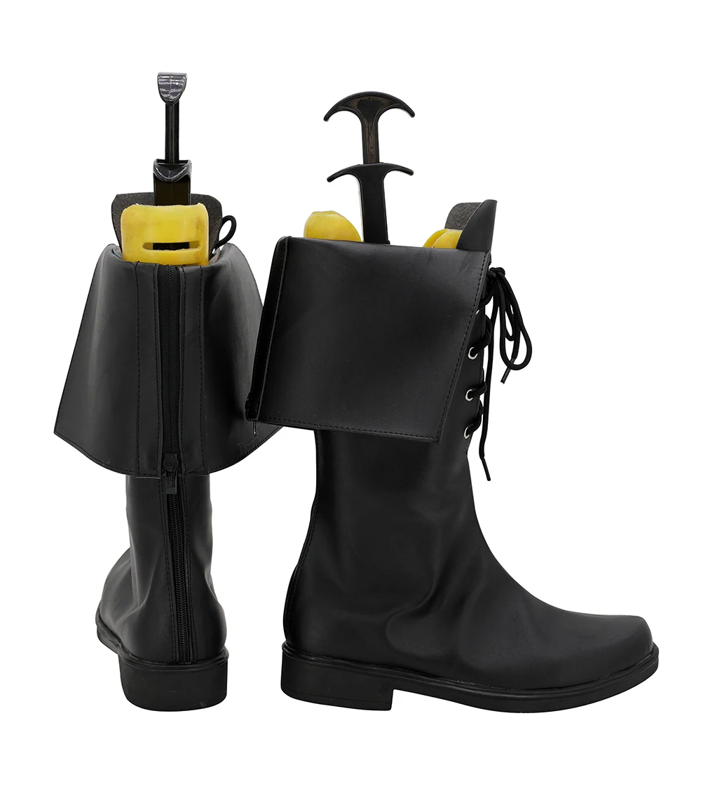 Final Fantasy 14 Thancred воды ботинки для костюмированной вечеринки черная обувь