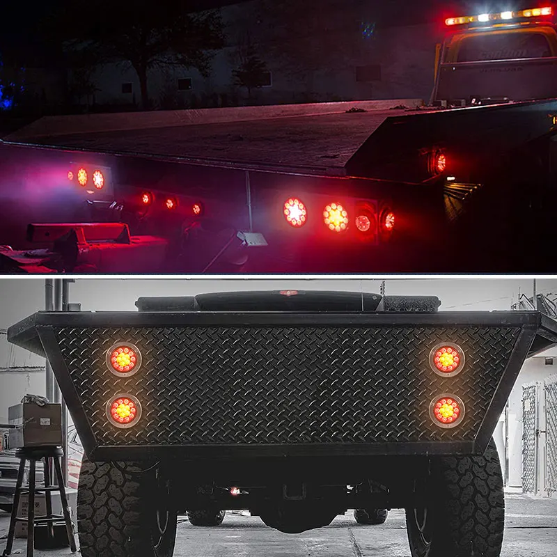 Светодиодный задний фсветильник рь для грузовика желтый стоп-сигнал сигнал