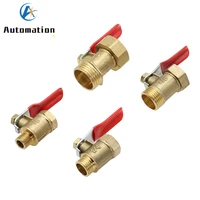 pneumatic 18 14 38 12 bsp femalemale thread mini ball valve brass connector joint copper pipe fitting coupler adapter