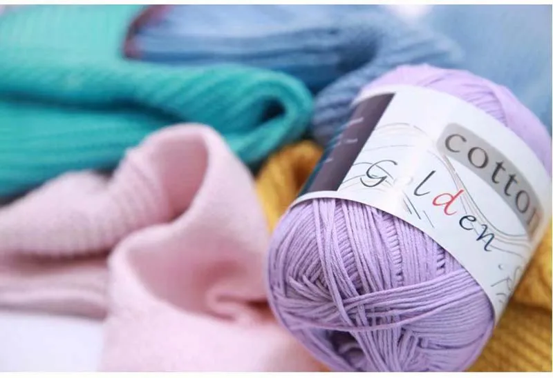 Чесаный цветной Моток 50 г 100% хлопок мягкая теплая поделка новый вязаный крючком