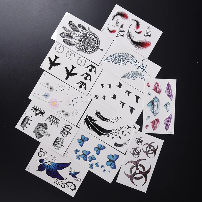1 лист водонепроницаемая искусственная временная татуировка в виде кота звезды