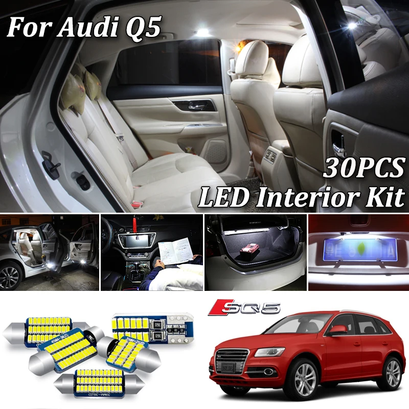 30 шт. Canbus без ошибок для Audi SQ5 Sport Quattro светодиодный купольный светильник +