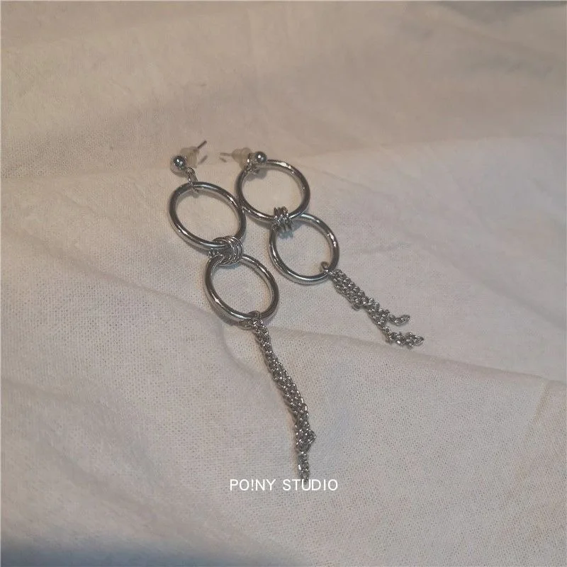 

Jewelry Earrings Ear Clips Punk Cool Cool with Jewelry Circle Chain Earrings Gift Jewelry Charm Chinese Fashion