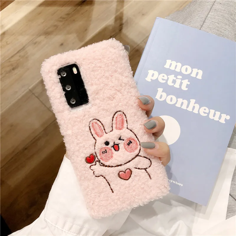 

For Meizu 15 16 Plus 17 Pro 7 16XS 16T X8 M15 Meilan Note 8 6 3 2 6T E3 E2 5S M5C S6 Winter Warm Plush Fur Silicone Phone Case