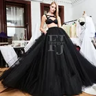 Большой черный тюль юбки бальное платье свадебная юбка на заказ длинная размера плюс Многослойная юбка для вечевечерние