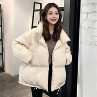 winter womenwinter jacket cotton padded jacket thicken loose warm bf harajuku style short korean version autumn cotton jacket