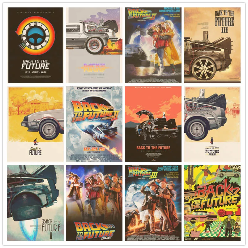 Прекрасный JL научная фантастика Назад в будущее домашний Ретро плакат крафт
