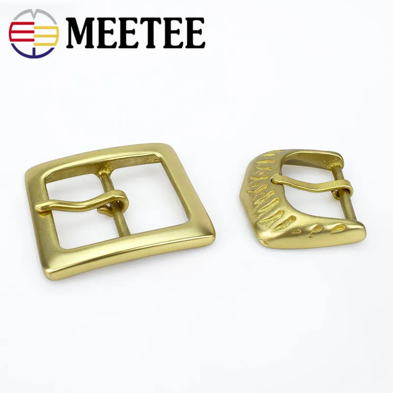 Meetee 1 шт./2 шт. 45 мм пряжки ремня из чистой меди твердая латунная пряжка головка для