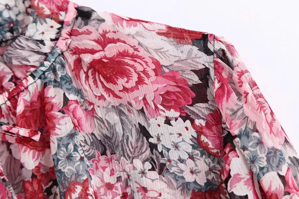 Увядший engand стильный элегантный винтажный цветочный принт лук blusas mujer de moda кимоно рубашка женские топы футболки размера плюс