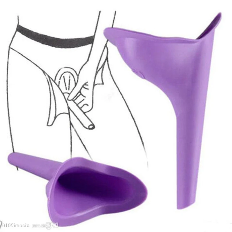 Women Silicone Urinal Outdoor Travel In Car Camping Portable Female Funnel Soft Urination Device Toilet Stand Up & Pee |