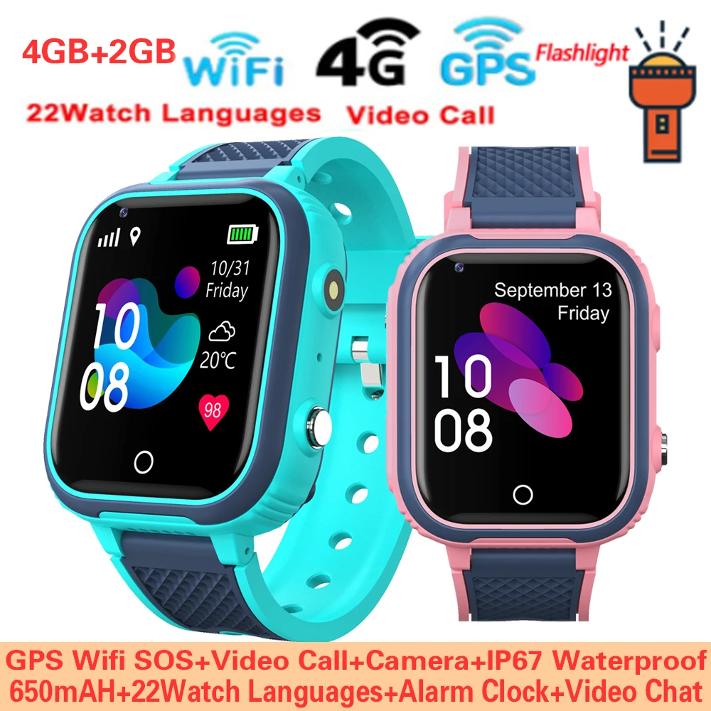 

Детские Смарт-часы с поддержкой 4G, GPS, Wi-Fi