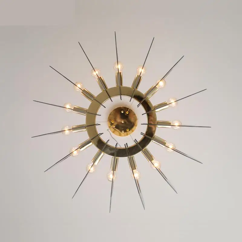 저렴한 현대 거실 펜 던 트 램프 바 Led Luminaire 럭셔리 레스토랑 침실 높은 천장 펜 던 트 조명 블랙 유리 잎 램프