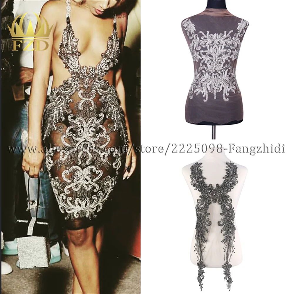 FZD 1 шт. с кисточками одежда камнями бисером стразами аппликацией нашивками