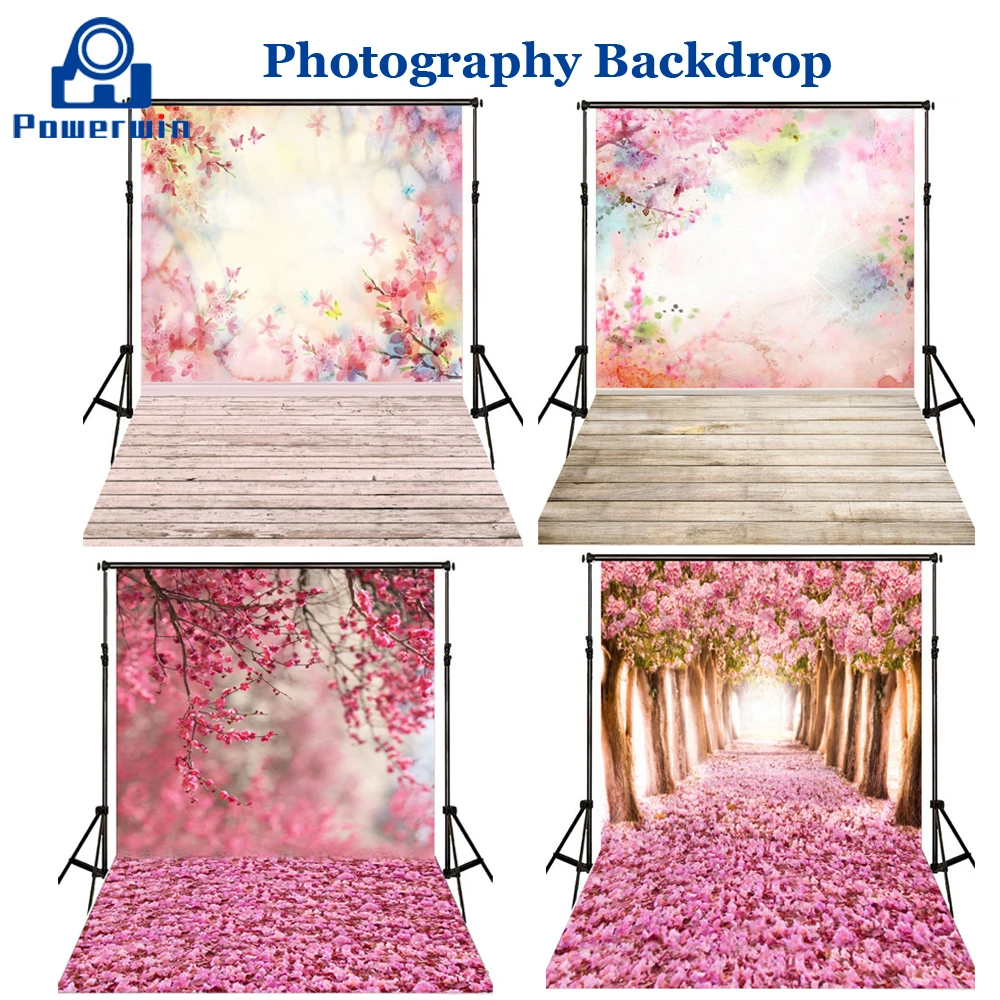 Виниловый фон Powerwin для фотосъемки 150x210 см Цветочная стена свадебная праздник