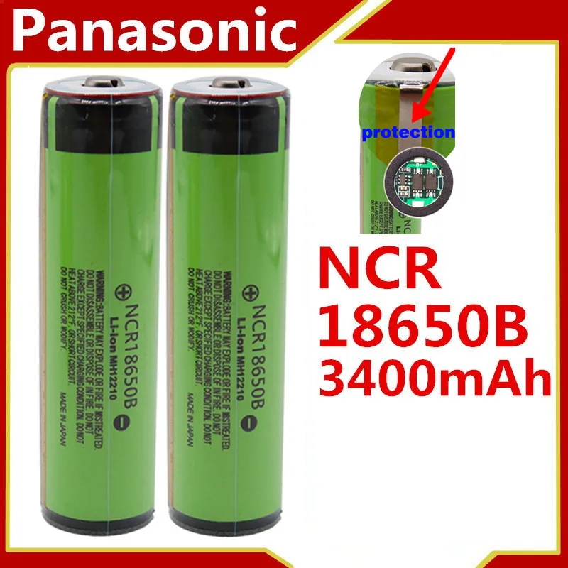 Panasonic 2020 защищенный оригинальный 18650 NCR18650B 3400mAh литий ионный аккумулятор с PCB 3 7 V